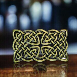 Viking Celtic Bronze Finish Belt Buckle - Western Belt Buckle